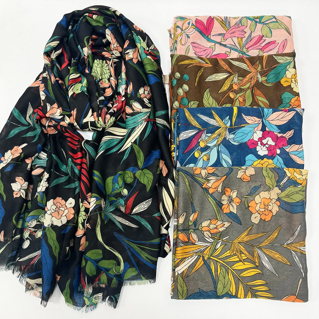 High-grade Shawl Ladies Tassel Printed Scarf