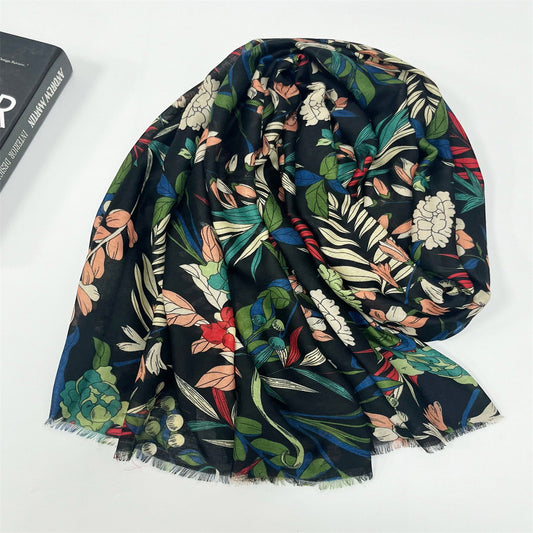 High-grade Shawl Ladies Tassel Printed Scarf