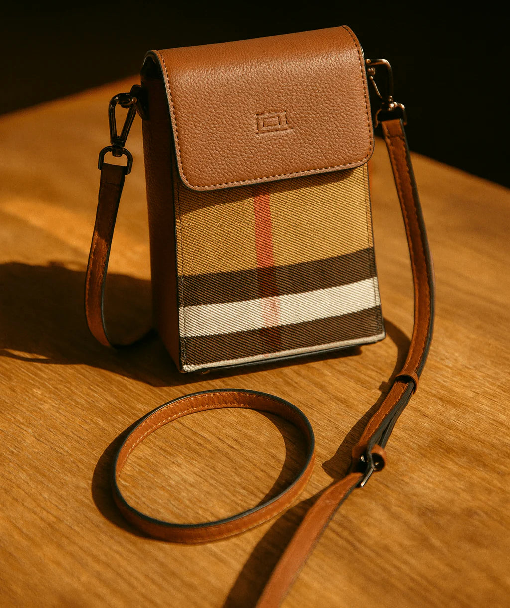 Crossbody Checkered Mini Bag