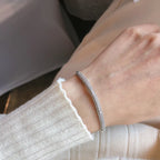 Exquisite Cold Wind Full Inlaid Zircon Curved Bracelet