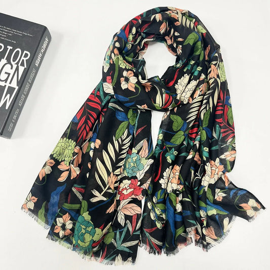 High-grade Shawl Ladies Tassel Printed Scarf