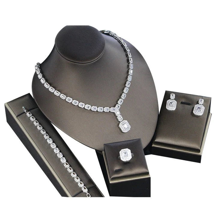 Ladies' Banquet Party Jewelry Four-Piece Set