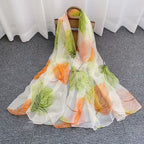 Light Luxury Artificial Silk Talma Yousoft Scarf Women's Large Size Pattern Commuter