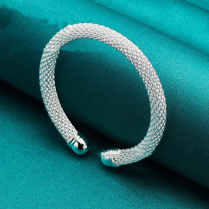 Silver Woven Mesh Bracelet Ornaments